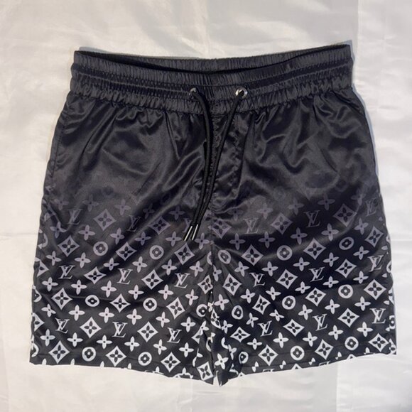 Louis Vuitton Black  & White Monogram Print Swimming Trunks Small Shorts - Picture 1 of 5